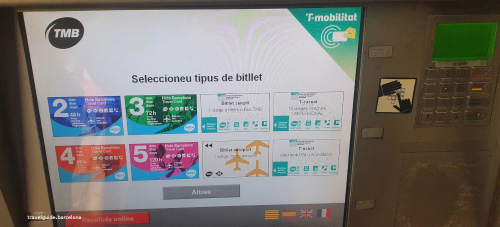 barcelona tourist metro card