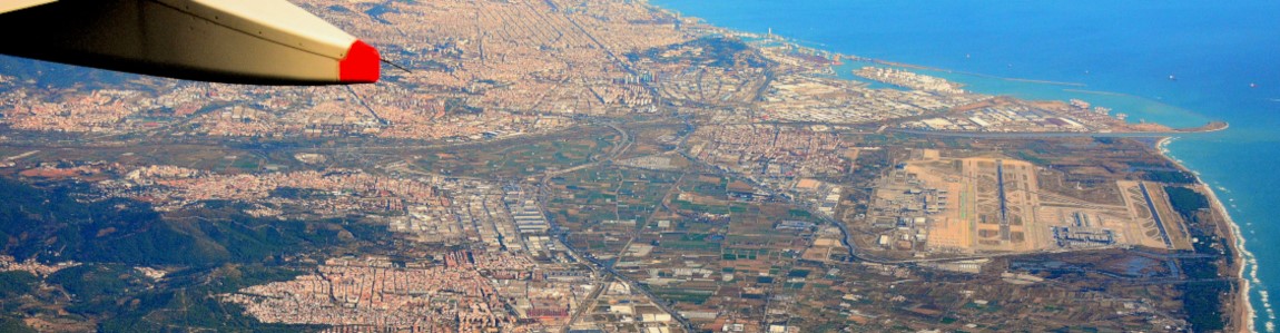 Vista sull'aeroporto di Barcellona-El Prat