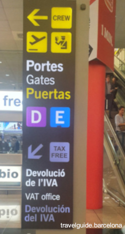 Terminal 1 El Prat Airport Sign