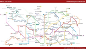 Plan des lignes du métro de Barcelone