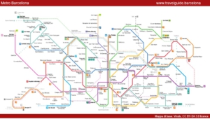 Mappa delle linee della metro di Barcellona