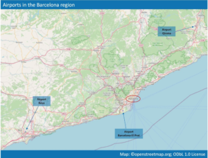 Airports Barcelona Girona Reus