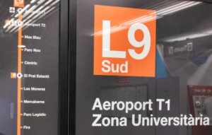 Metro Station Airport Barcelona T1